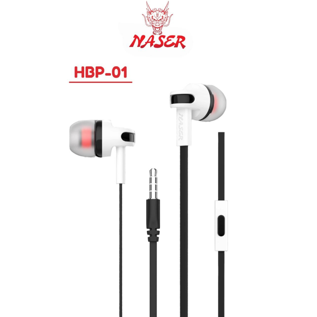 NASER HANDSFREE HBP-01 / Handsfree Jack Universal / Extra Bass / Earphone Cable + Mic