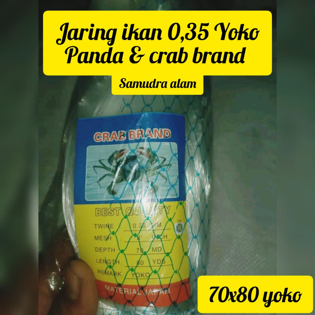 jaring senar ikan 0,35mm x 70md x 80yds yoko