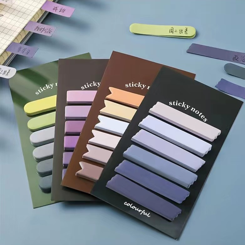 Colourful Sticky Notes Gradient Memo Pad Motif Panah Untuk Penanda Halaman