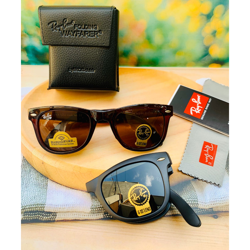 Kacamata Ray ban wayfarer folding Rb4105 - Brown