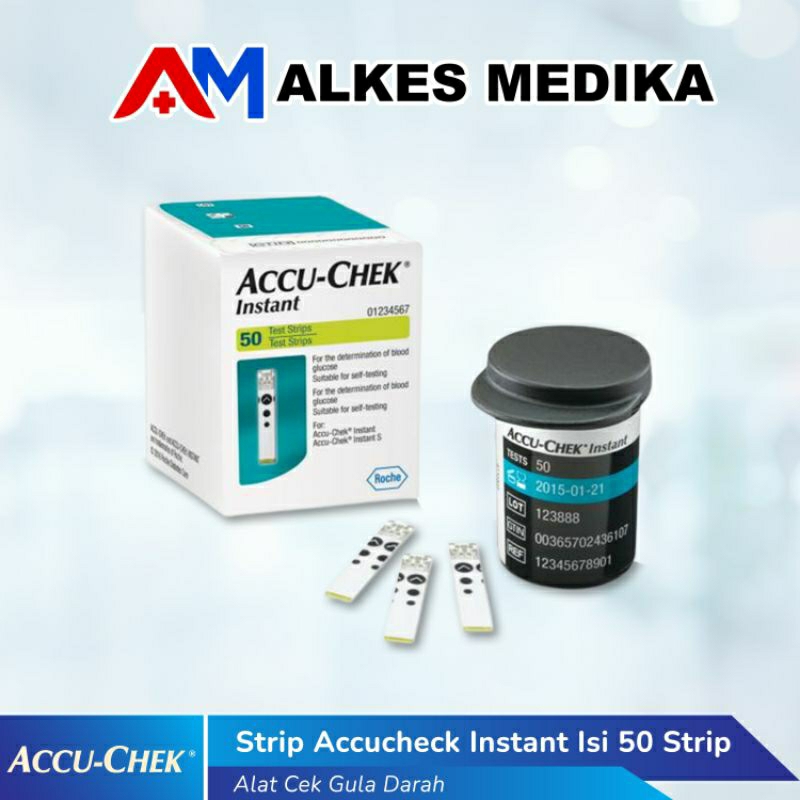 Strip Accu-Chek Instant isi 50 / Tes Gula Darah / Accu-Chek / Accu-Chek Instan / Strip Accu-Chek