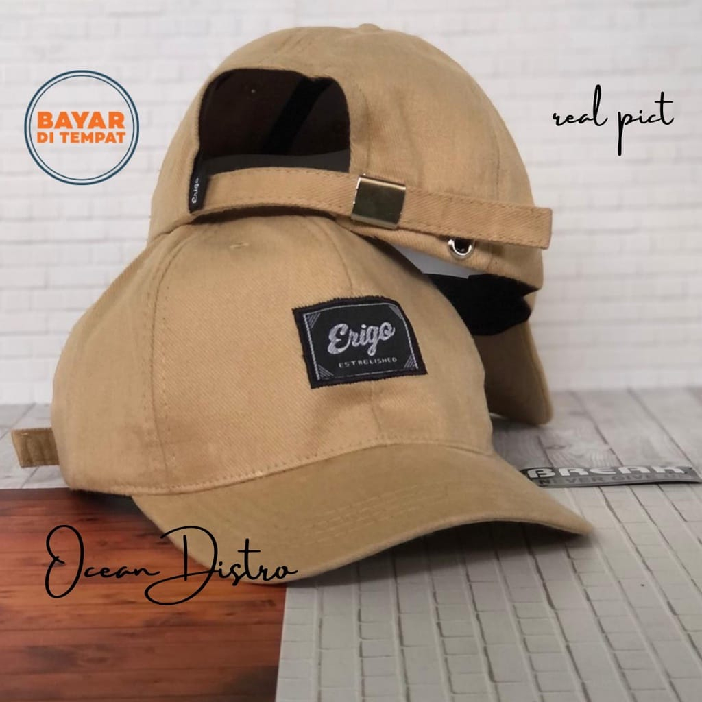TOPI POLOCAP ERIGO - TOPI PRIA WANITA TERBARU DAN TERMURAH(COD)-erigo crem