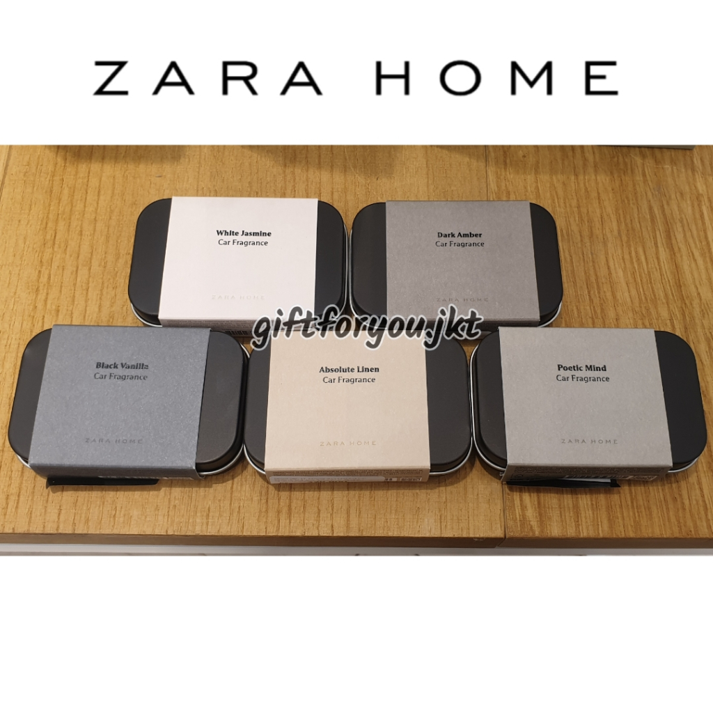 Pengharum Mobil Zara Home : White Jasmine Black Vanilla Dark Amber White Lotus Musk Shades Absolute 