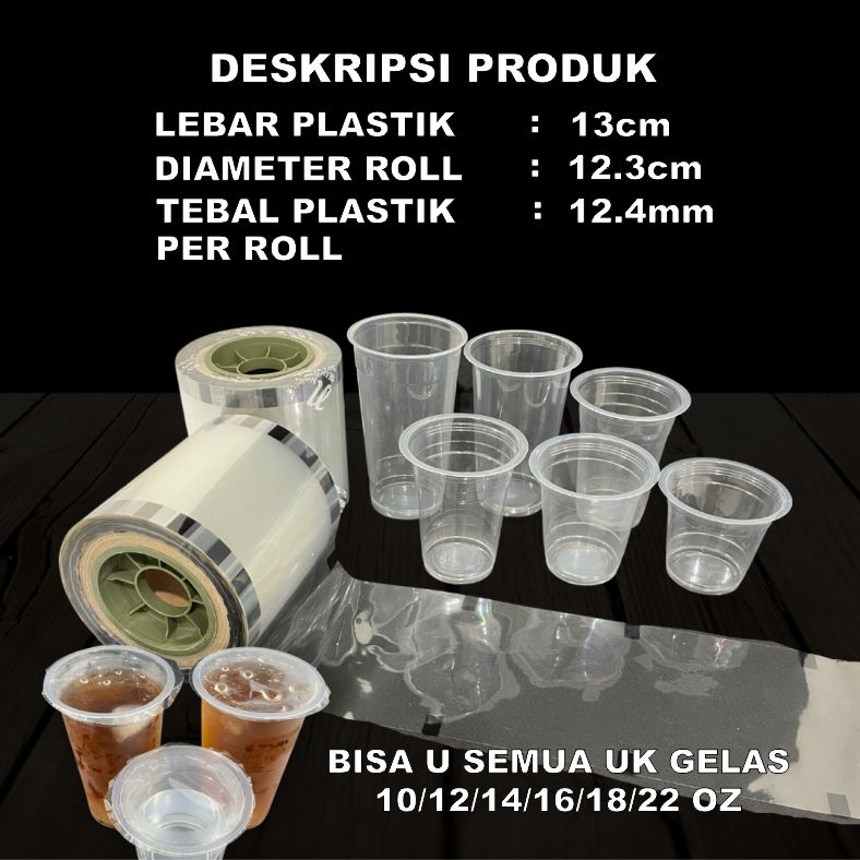 Plastik Seal Press Cup 1000 Lid Tutup Sealer Polos Kartun Per Dus SBY