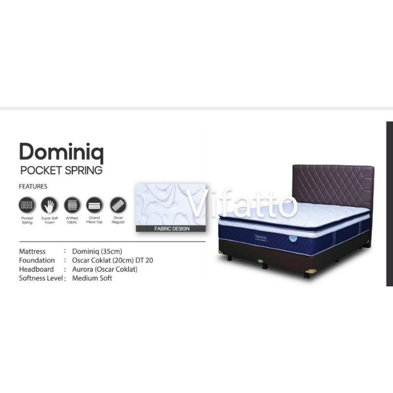 Central Springbed Dominiq 120x200 kasur saja