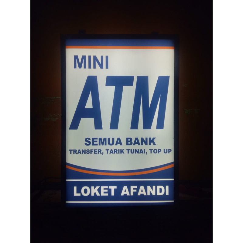 PROMO LAMPU NEON BOX AGEN BRILINK AKRILIK DUA SISI NYALA DEPAN BELAKANG TERJANGKAU TERLARIS