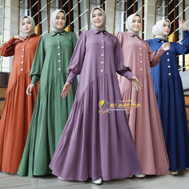 gamis maharaja/dress maharaja busui/dress rayon/gamis payung/gamis polos