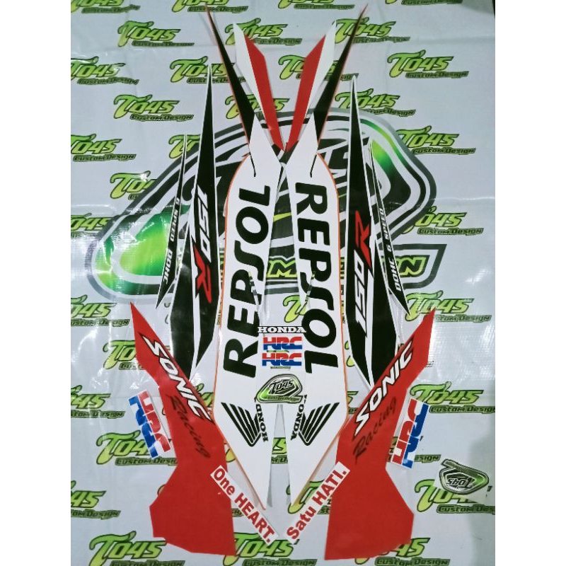 Sticker striping sonic 150R 2015 edisi Repsol