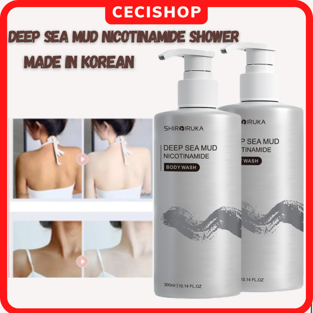DEEP SEA MUD NICOTINAMIDE SHOWER KOREAN / PREMIUM TONE UP BODY WASH whitening shower gel