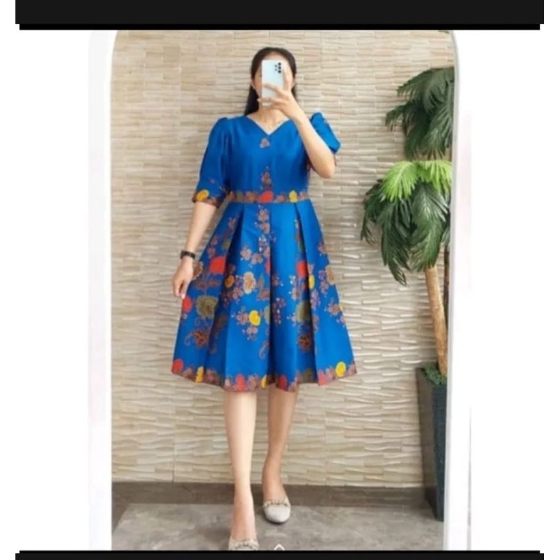 DRESS HITAM MANIS//PAKAIAN WANITA//DRESS BATIK//BAJU BATIK