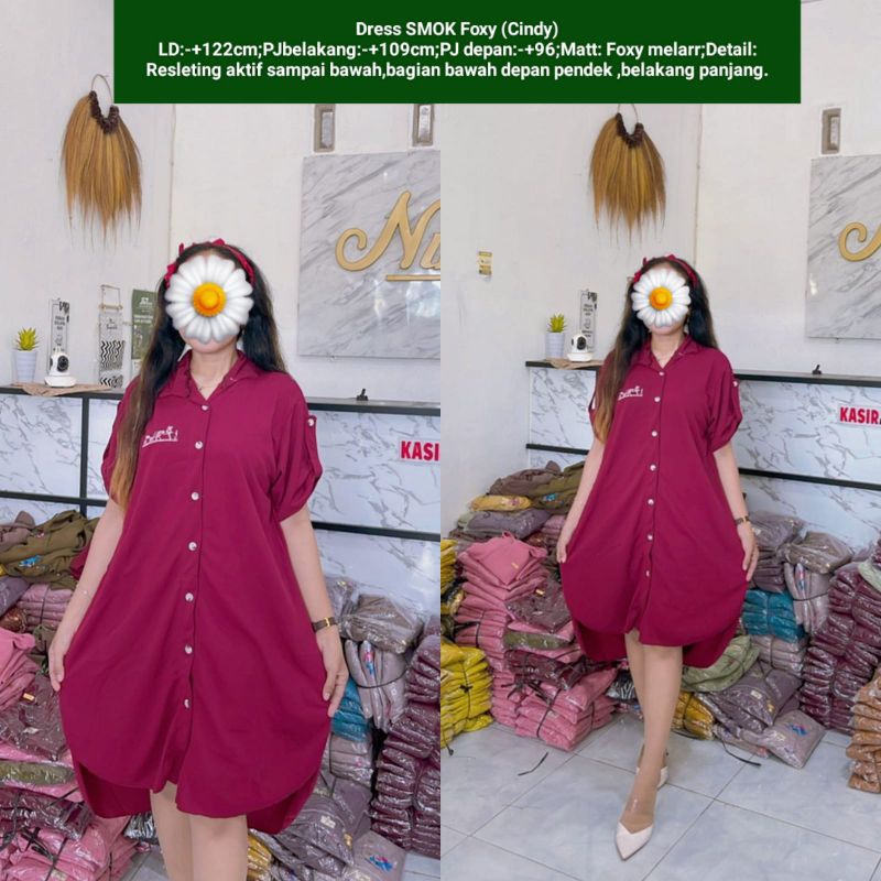 Dress Foxy Cindy / Dress Foxy Cindy Kerah Panjang Belakang/ Dress Foxy Cindy / Dress Foxy Canda / Dr
