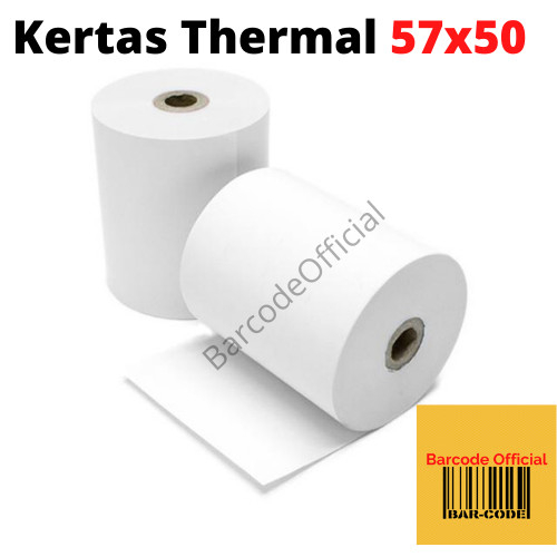 

Kertas Struk Thermal / Kertas Kasir 57x50 / 58x50 EDC POS