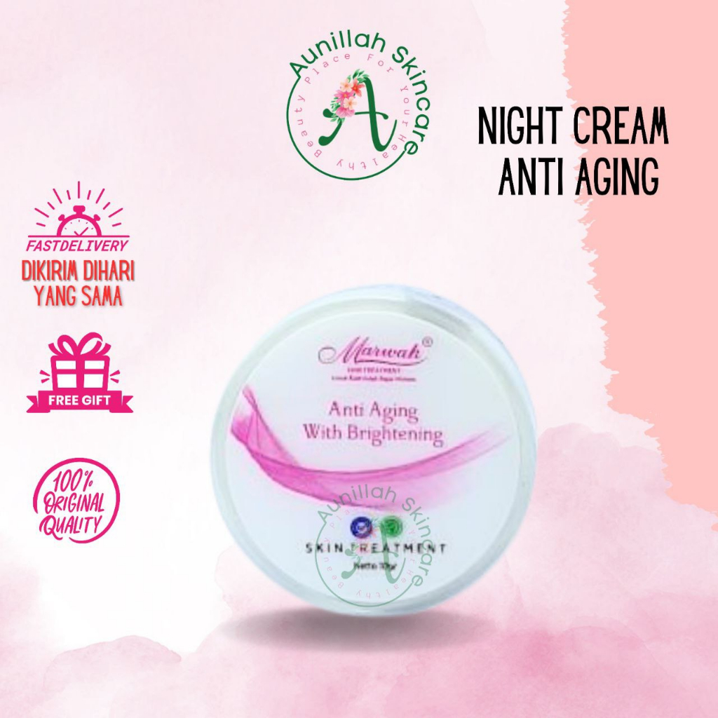 Marwah Skincare Night Cream Anti Aging Krim Malam