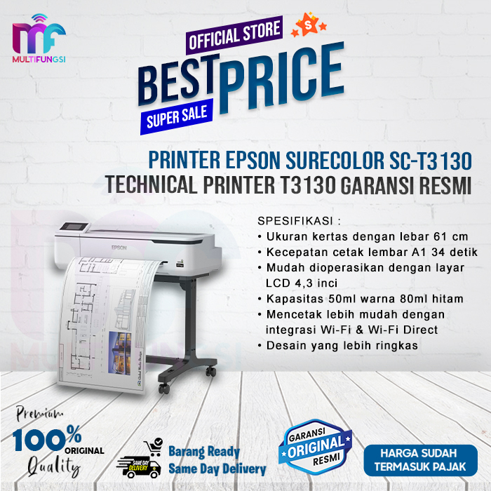 Printer Epson SureColor SC-T3130 Technical Printer T3130 Garansi Resmi