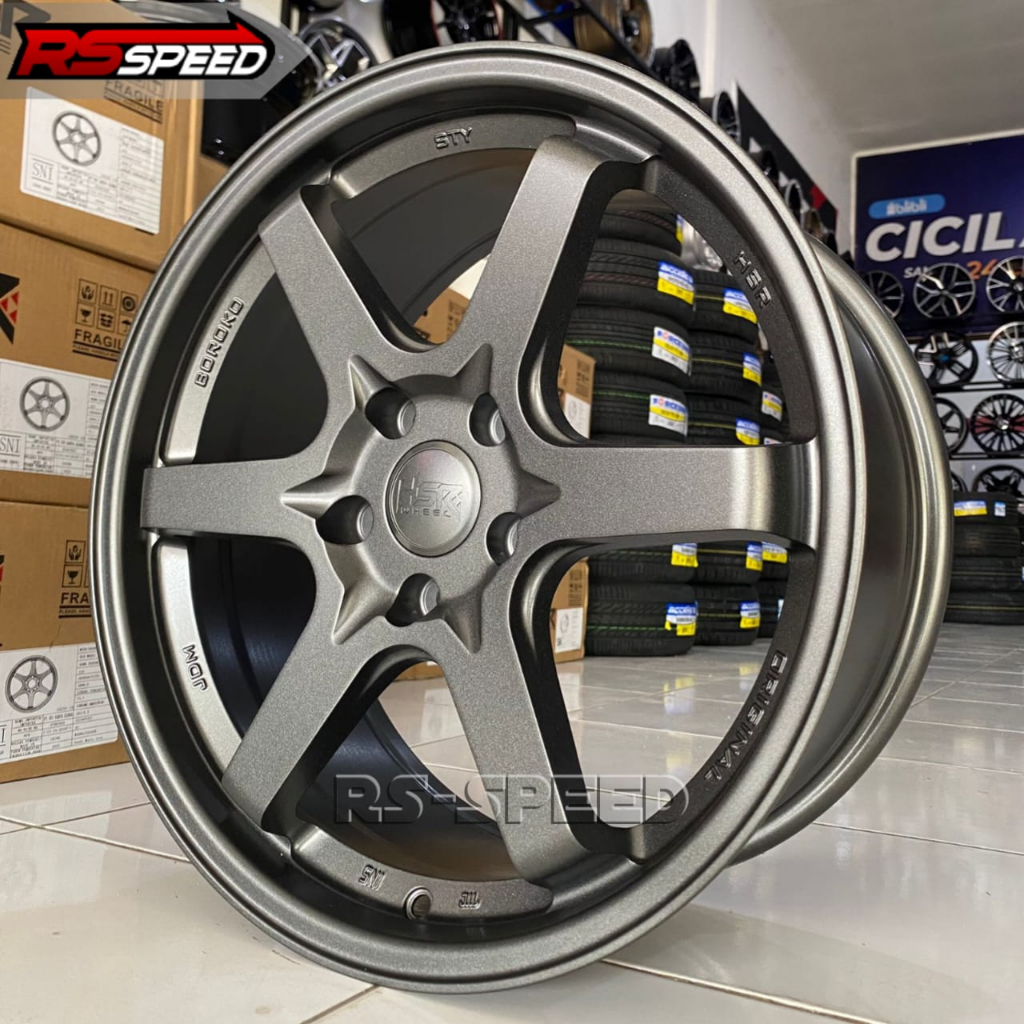 Velg HSR STY Ring 15 Lobang 5 Pcd 5x114,3 Bukan Velg Te37 R18 Civic Bisa Di Ban 225/45 R18 Dunlop Di