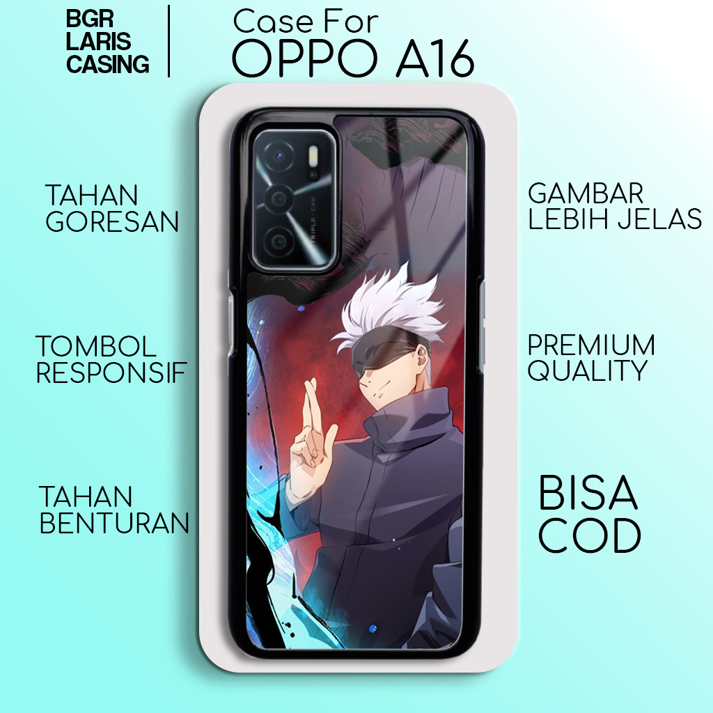 Case Oppo A16 [ ANIME GOJ0 02 ] Hardcase Softcase Premium Glossy Casing Hp Oppo A16
