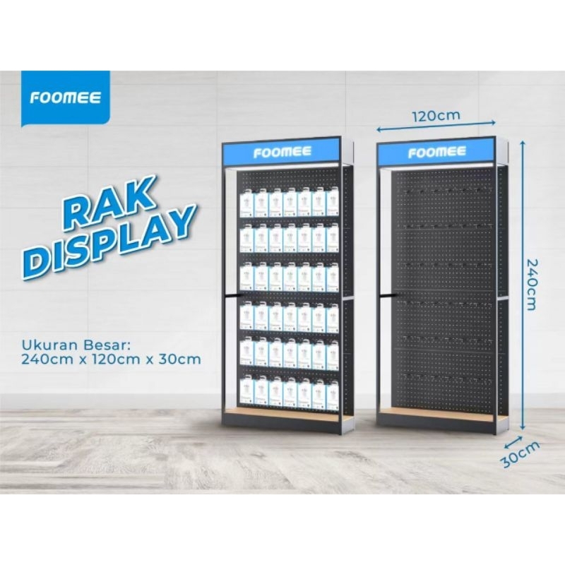 Descend Rak Foomee Besar / Rak Dap Besar / Rak Pajangan Accessories 240 X 120 X 30 Cm Lemari