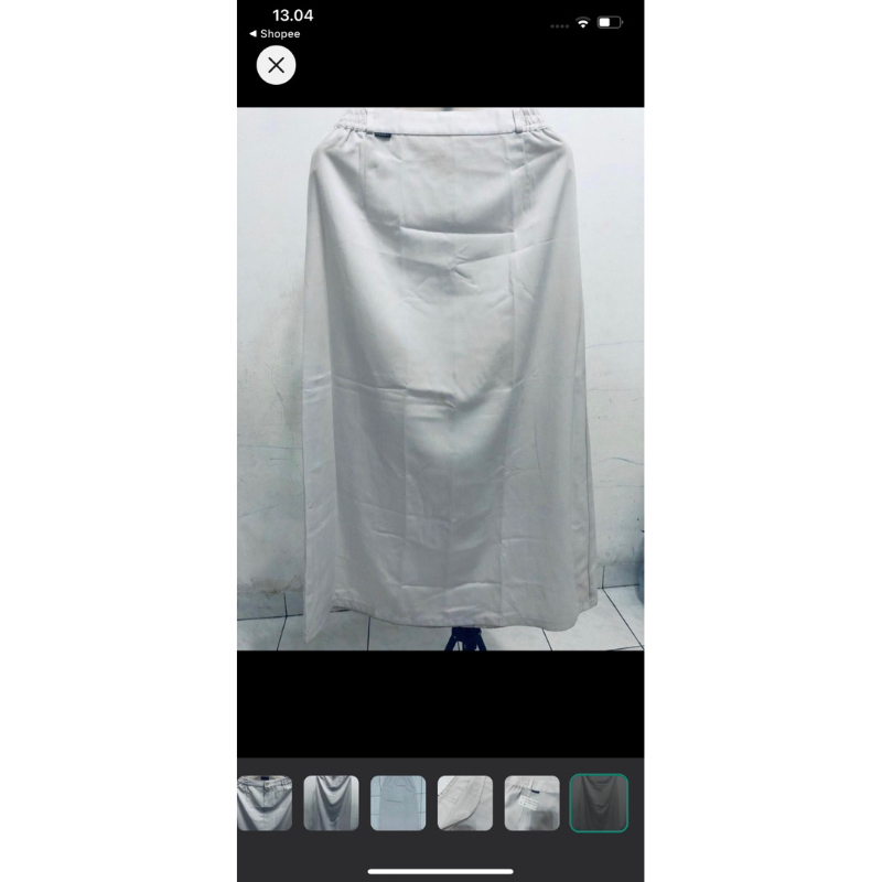 (diskon 30ribu saat live) rok putih sekolah kuliah preloved