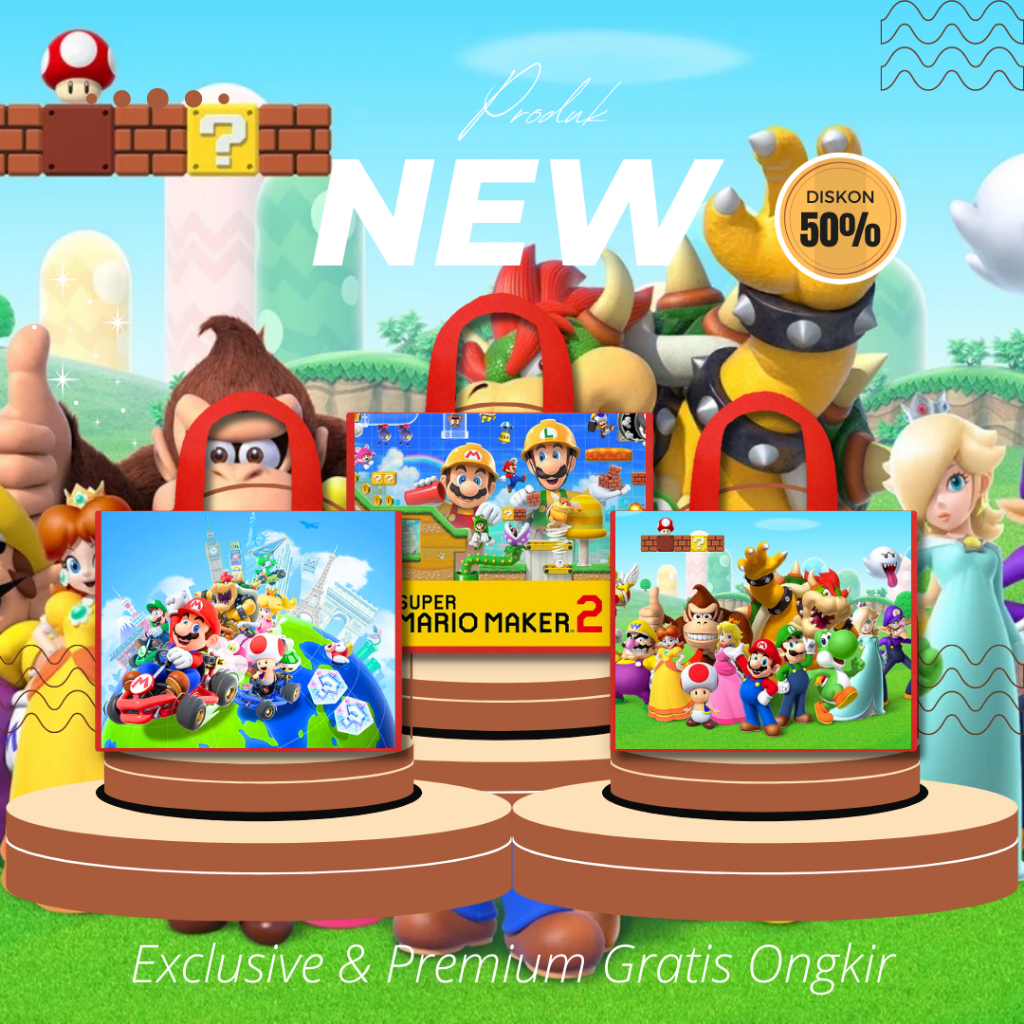 

Tas Ultah Super Mario Bross Tas Souvenir Terbaru Premium Tas Spunbond Termurah