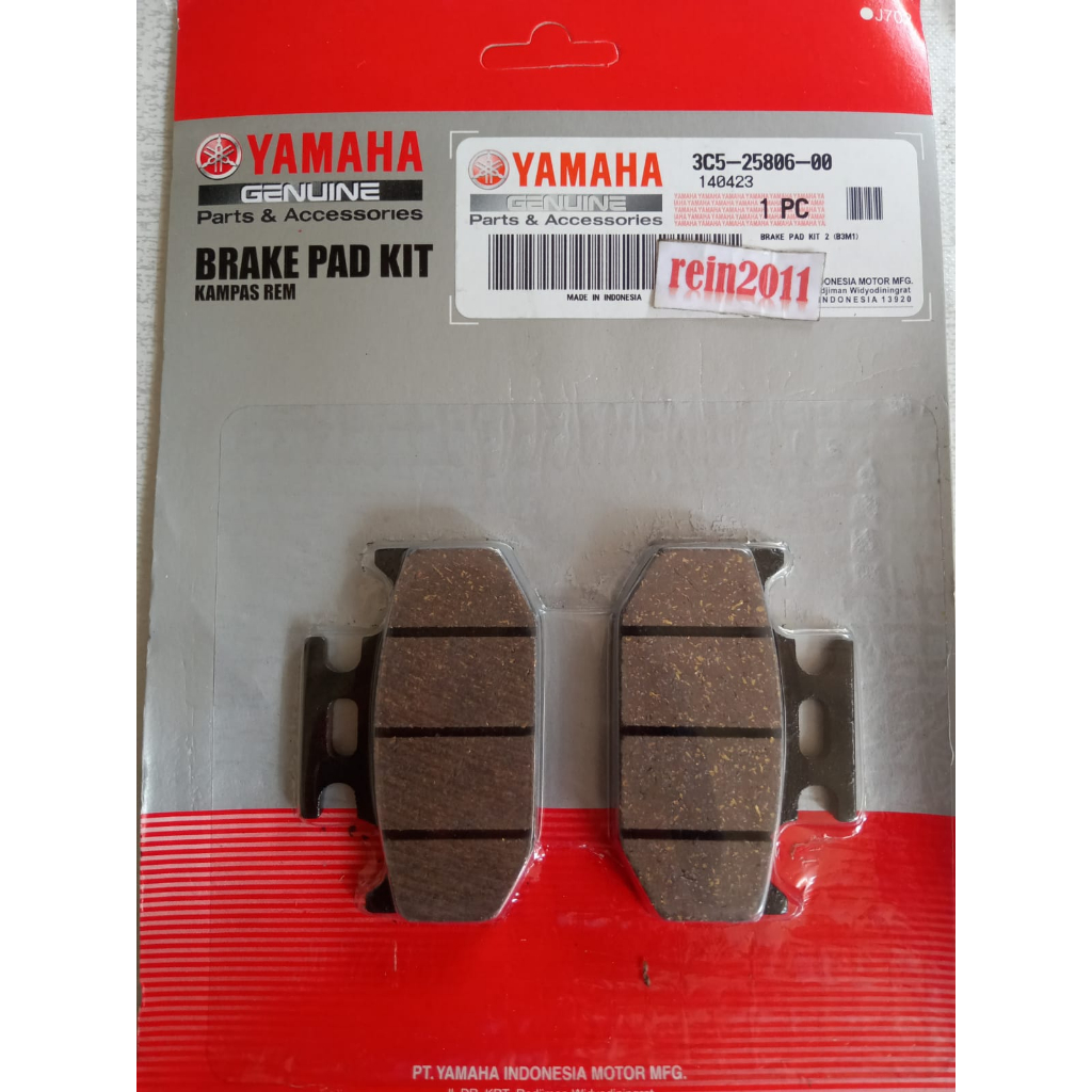 BRAKE PAD KAMPAS REM BELAKANG WR155 WR 155 ASLI ORI YAMAHA 3C5 25806 00