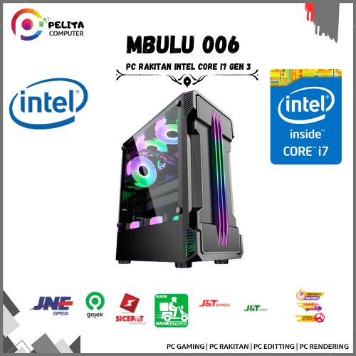 Cpu pc gaming core i7 3770 ddr3 16gb ssd 128gb vga 4gb ddr5 editing render rakitan intel core i7 gen