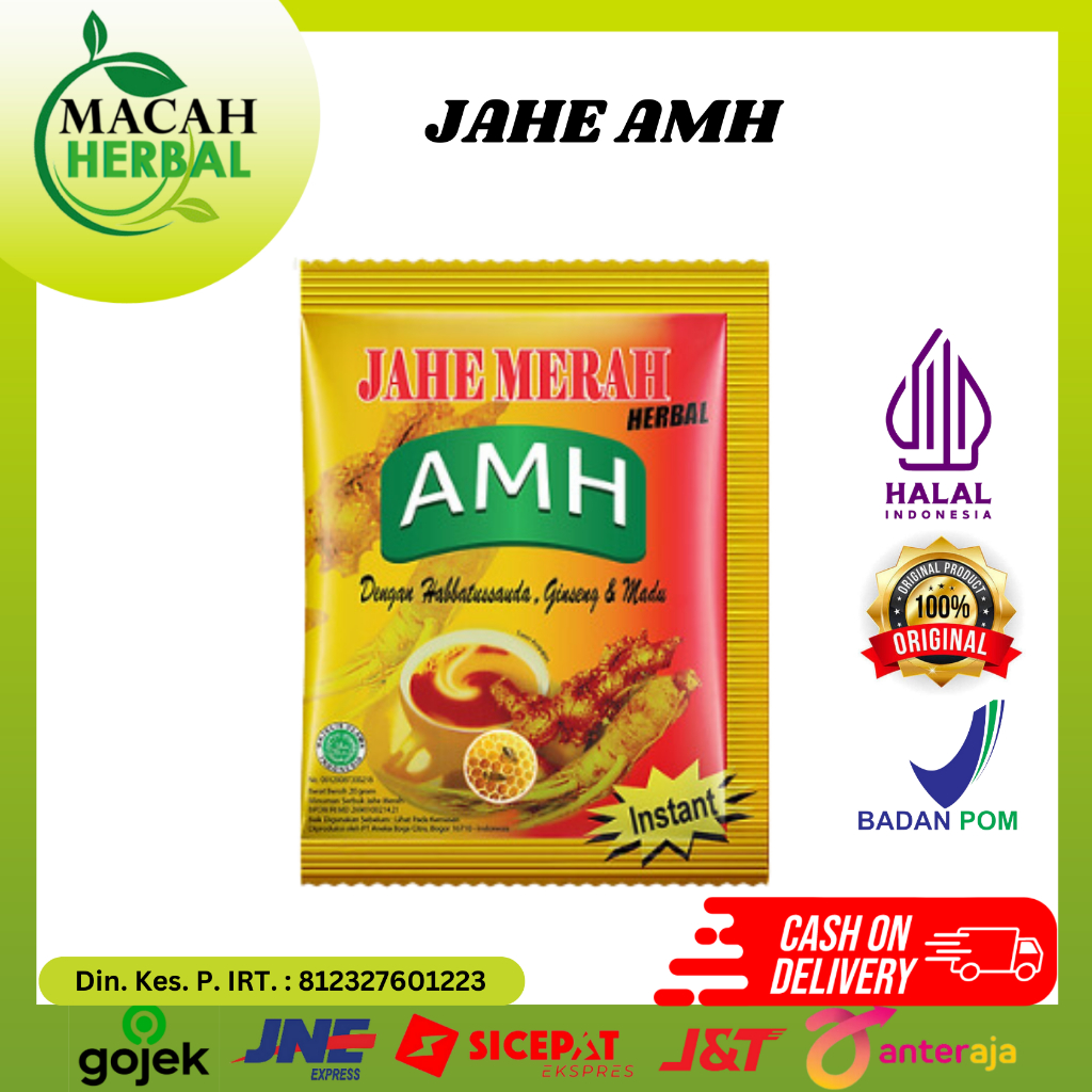 

Jahe Merah Amanah / AMH 1 saset /Jahe Amh