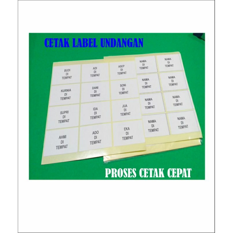 

cetak print label undangan 103 (isi 1 pack 120 nama undangan)
