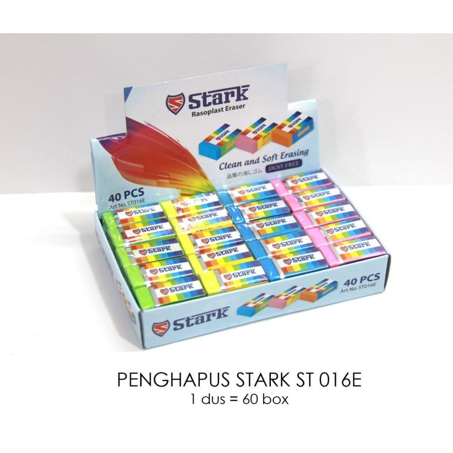 

Penghapus Pensil Stark karet Warna Warni 1 Pcs