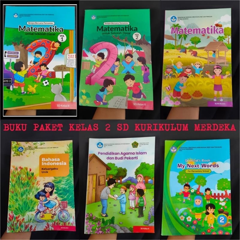 BUKU PAKET KELAS 2 SD KURIKULUM MERDEKA, BUKU PAKET DINAS / DIKNAS / PEMERINTAH KELAS 2 SD KURIKULUM