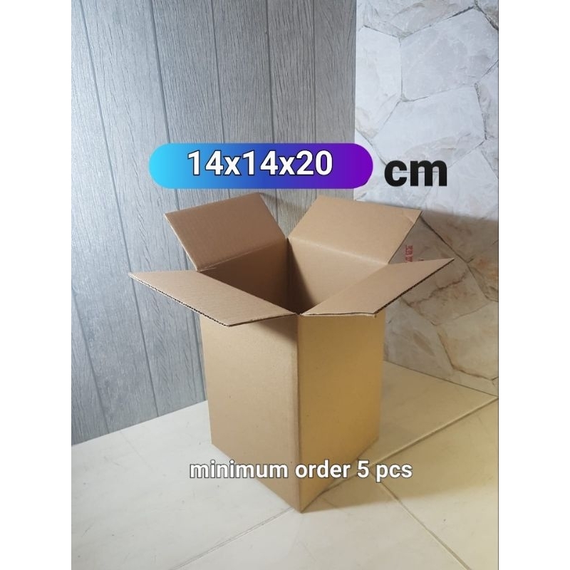 

Kardus / box / 14x14x20 cm / karton packing polos baru ST