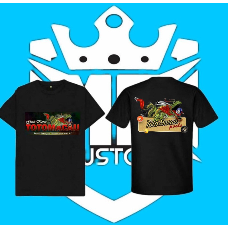 BAJU KAOS PRIA/WANITA TULISAN LOGO TOTO MACAU/BAJU TOTO MACAU