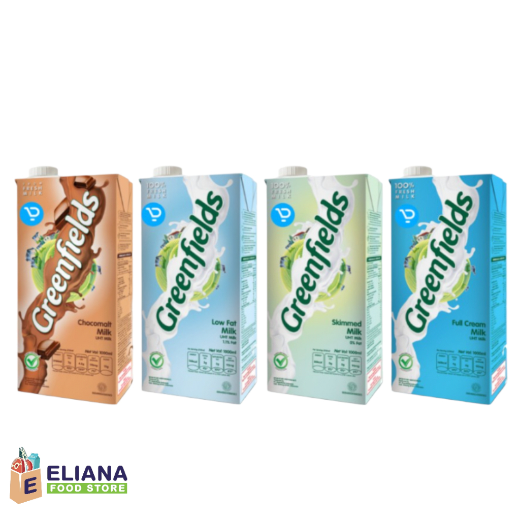 

GREENFIELDS SUSU UHT 1 L / FULL CREAM / CHOCO MALT / LOW FAT / SKIMMED MILK 1000 ML