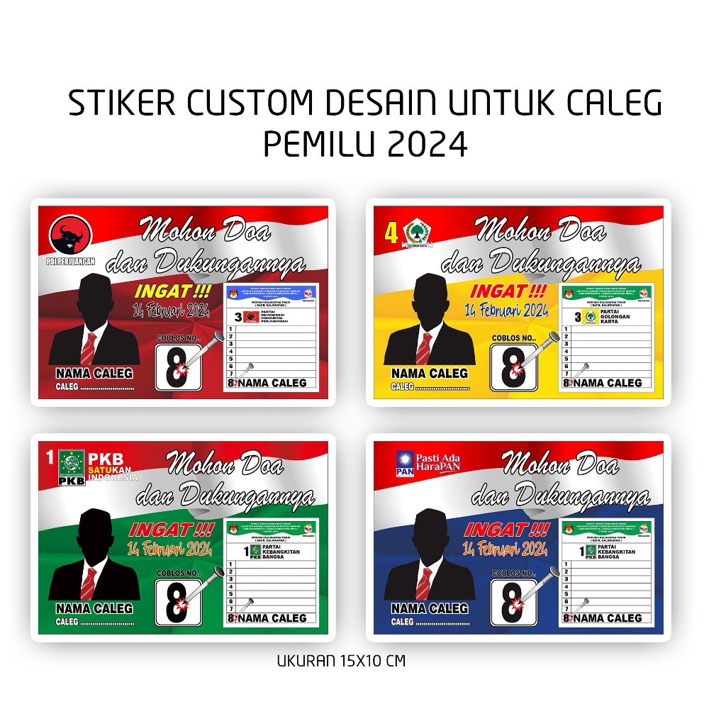 

Stiker Custom Caleg Pemilu 2024