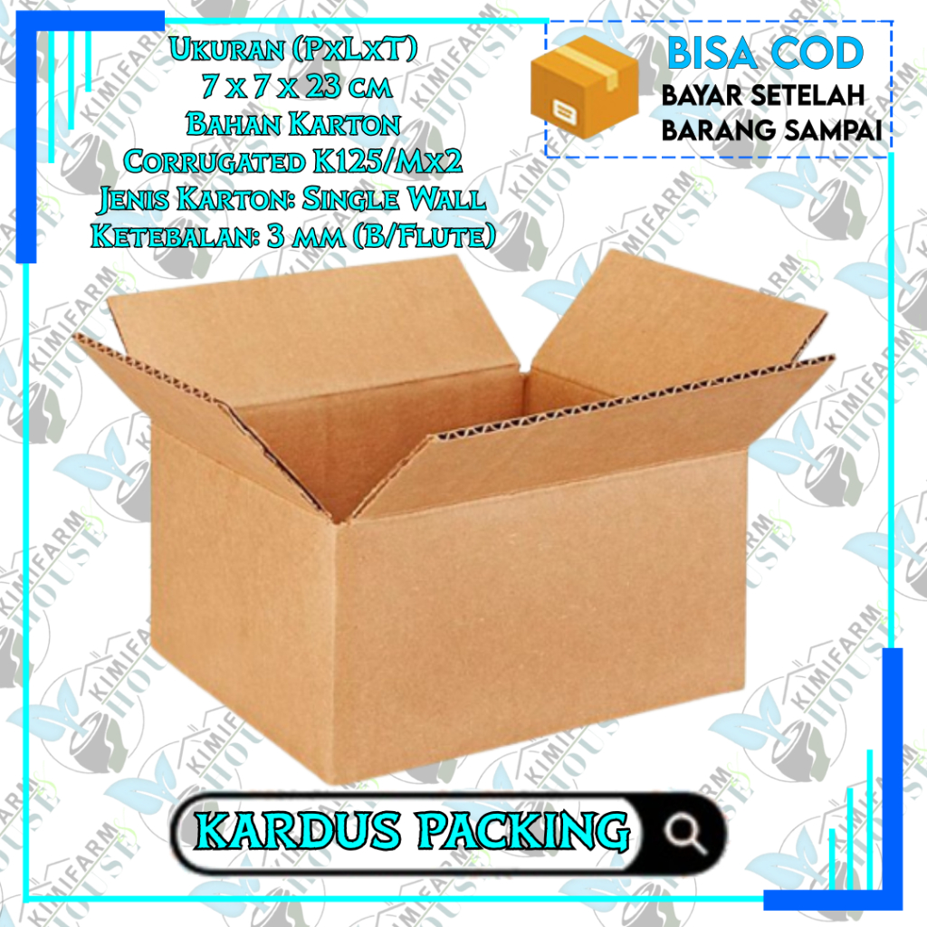 

Kardus Packing 7x7x23 Box Dus Polos Kardus Kecil Ketebalan 3mm