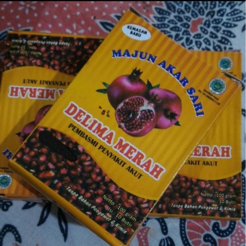 MAJUN AKAR SARI DELIMA MERAH HERBAL AMPUH NYERI SENDI