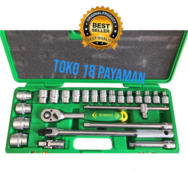 KUNCI SOK SET TEKIRO 24 PCS SOCKET SET KUNCI SOKET SET TEKIRO 24PCS