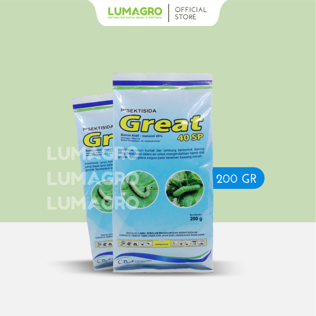Insektisida Great 40SP 200gr Metomil Pembasmi Ulat Kutu Kebul Pada Tanaman