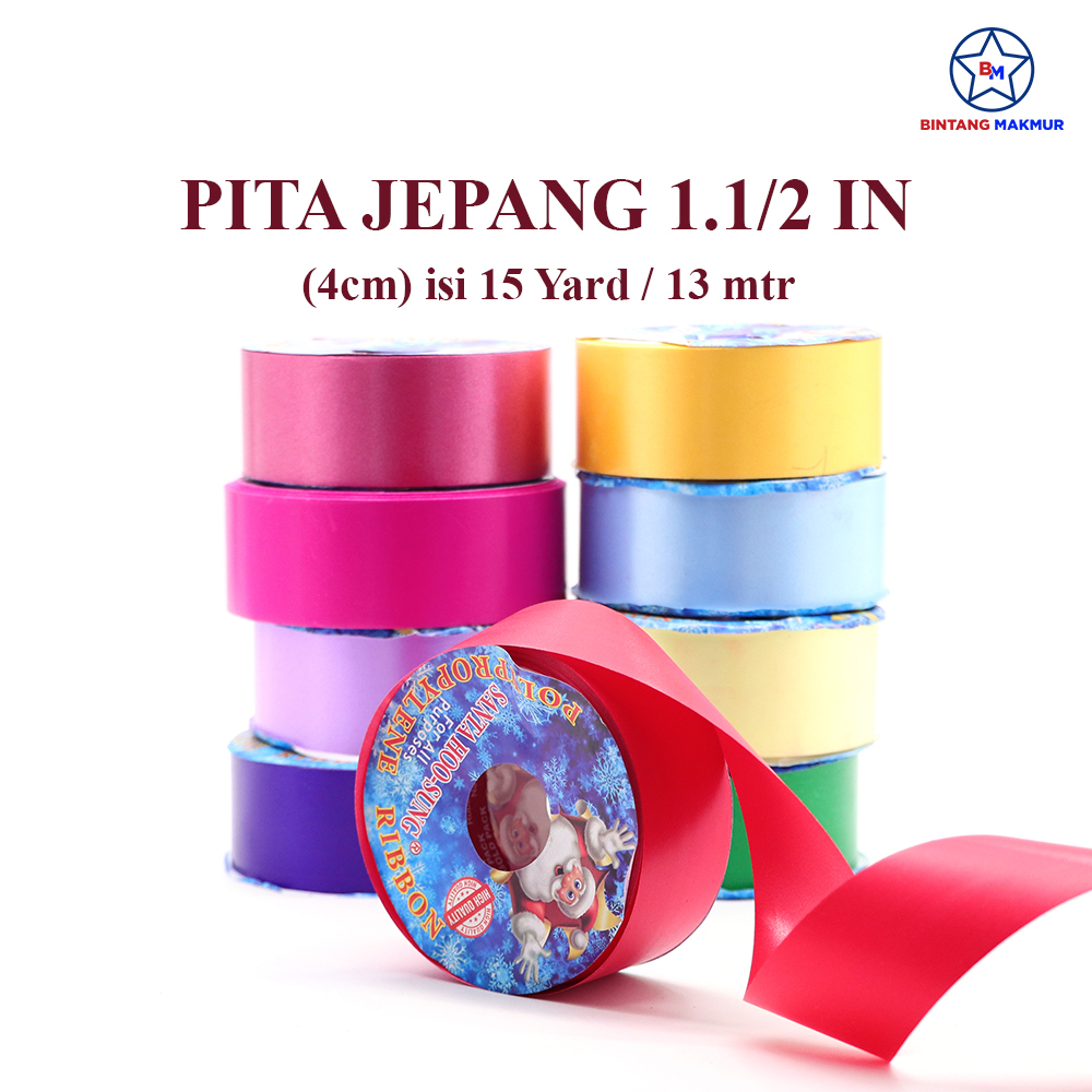 

Bintang Makmur - Pita Jepang / Pita Kado 1.5 inch 4cm Panjang 15 Yard import