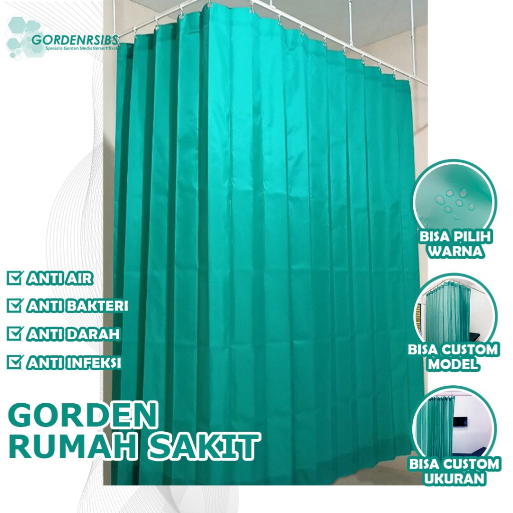 KAIN RUMAH SAKIT-SEKAT RUANGAN DENGAN GORDEN-GORDEN PEMBATAS RUANG TAMU DAN RUANG KELUARGA