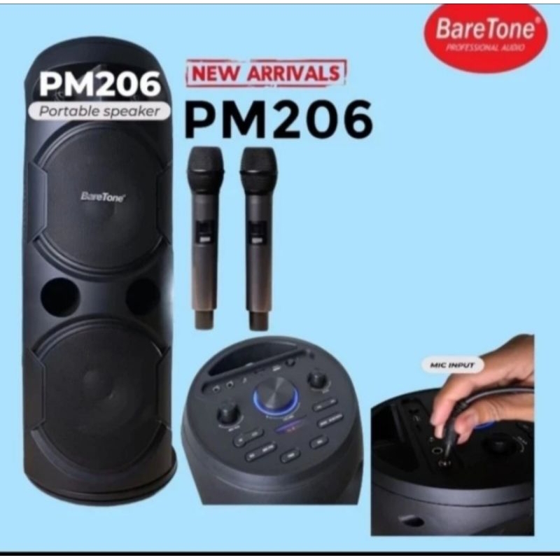 SPEAKER PORTABLE BARETONE PM 206