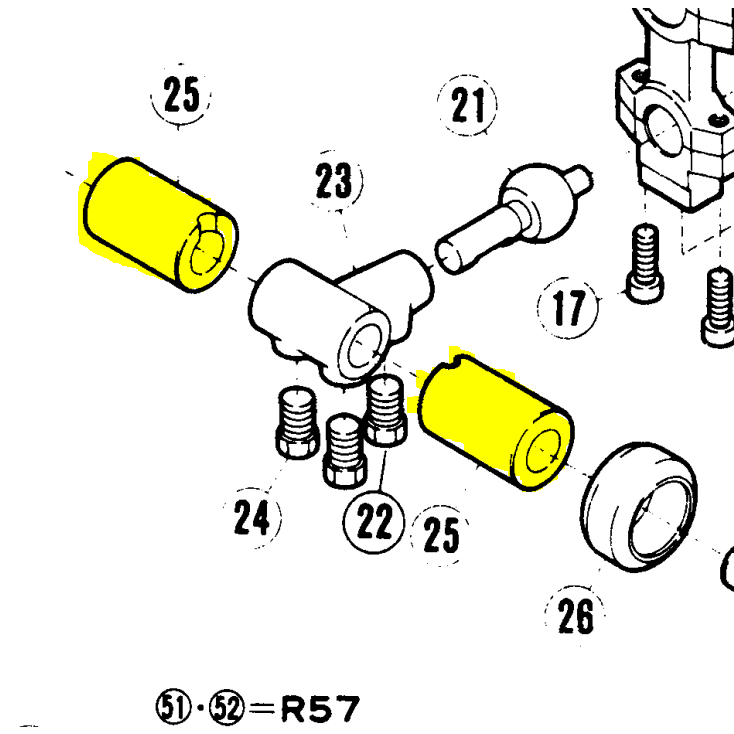 205778 Bushing Shaft  Mesin Jahit Obras Neci  Pegasus R57