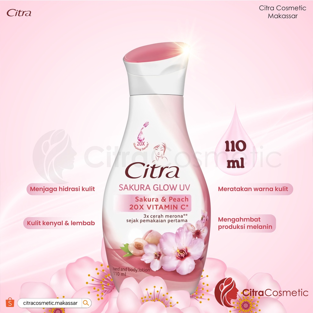 Citra Sakura Glow UV Hand & Body Lotion 110ml