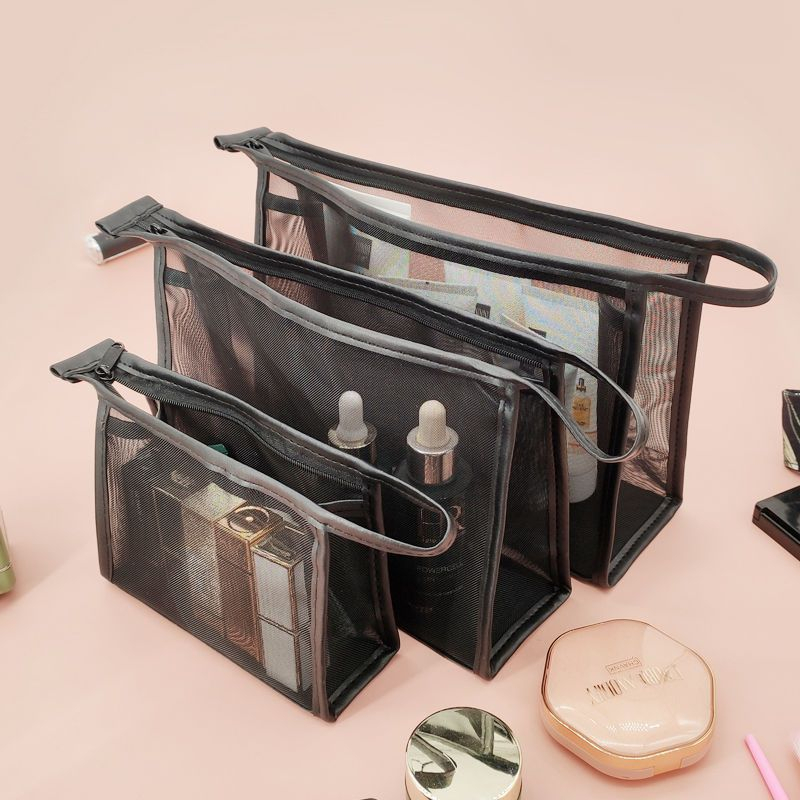 BV.ID PO1118 Pouch Kosmetik MakeUp Jaring Transparant Bag Washbag Tas Travel Organizer