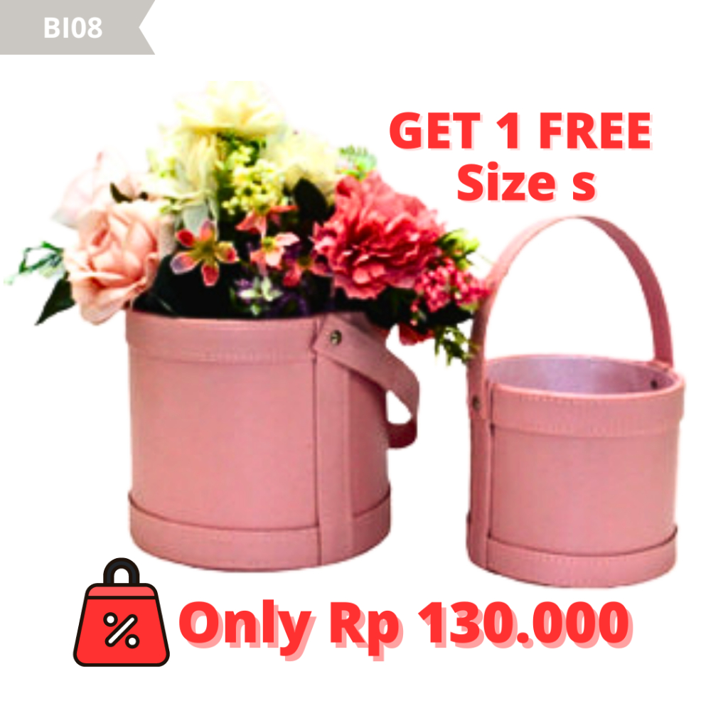 

Bloom Box - Kotak Bunga - Box Bunga - Hardbox Tabung - Hampers Box - Mini Round Box | BI08