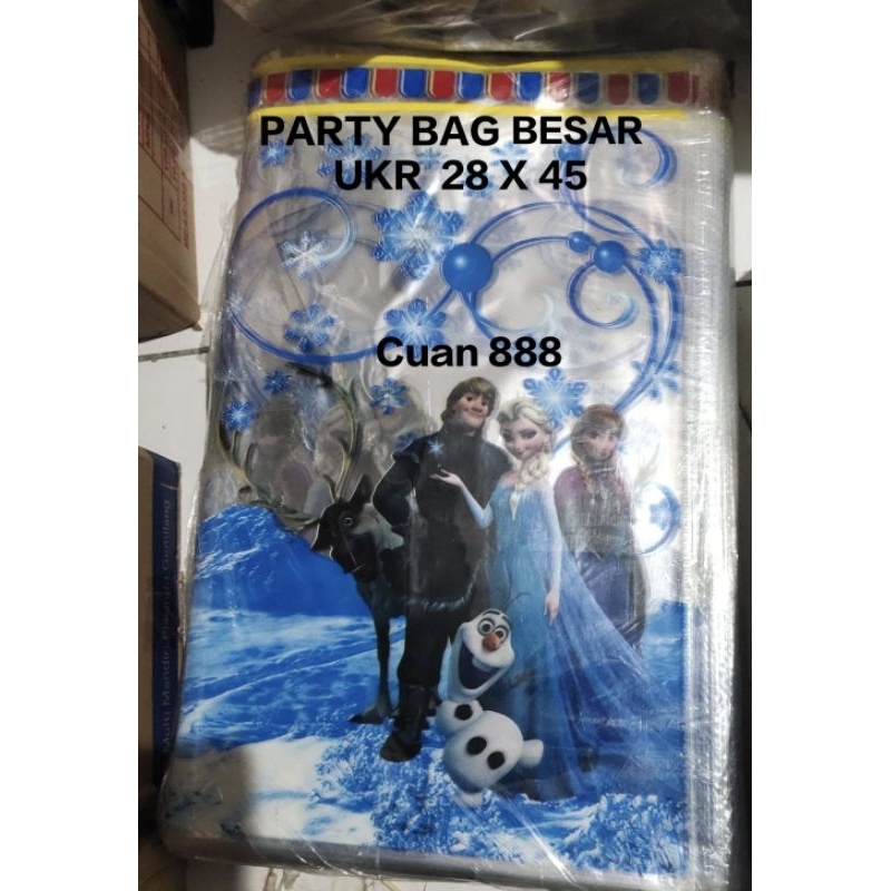 

OPP Ulta 28x45 FROZEN besar 10lembar Plastik Ulang Tahun Souvenir Snack Karakter ukuran besar