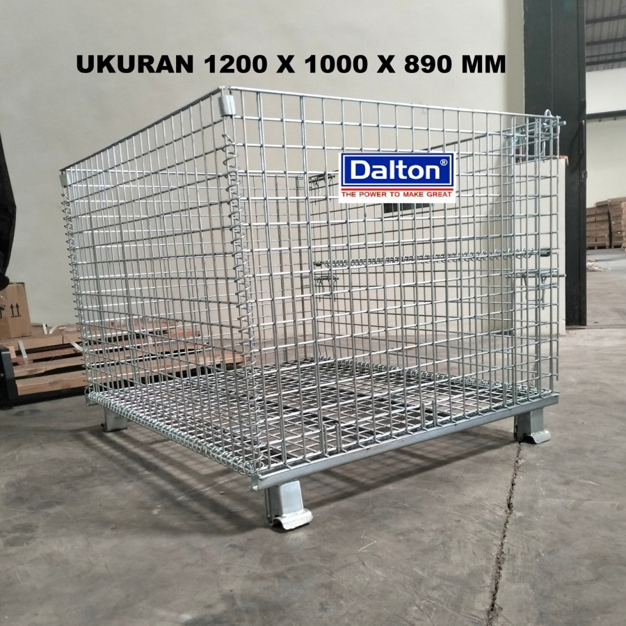PALLET MESH KERANJANG BESI LIPAT DALTON UKURAN 7 DAN UKURAN 5
