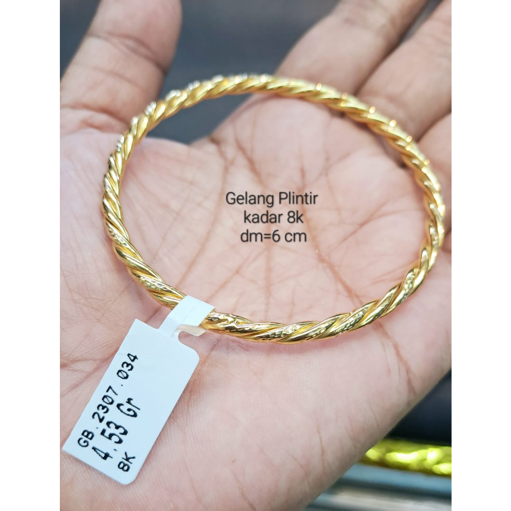 Gelang dubai krawang emas asli kadar 375 8karat