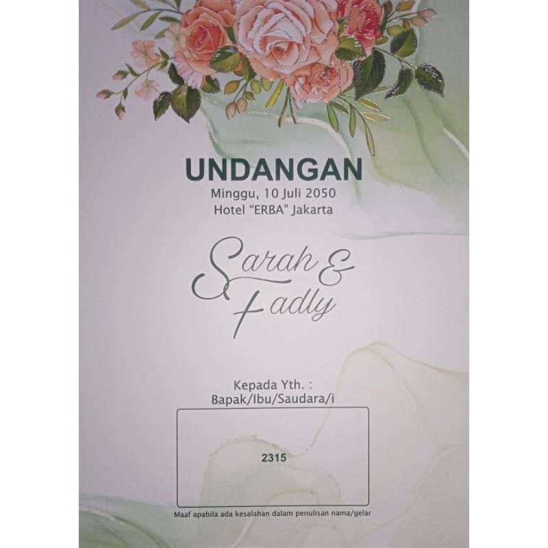 Undangan ERBA 2315 (Undangan Pernikahan - Khitan)