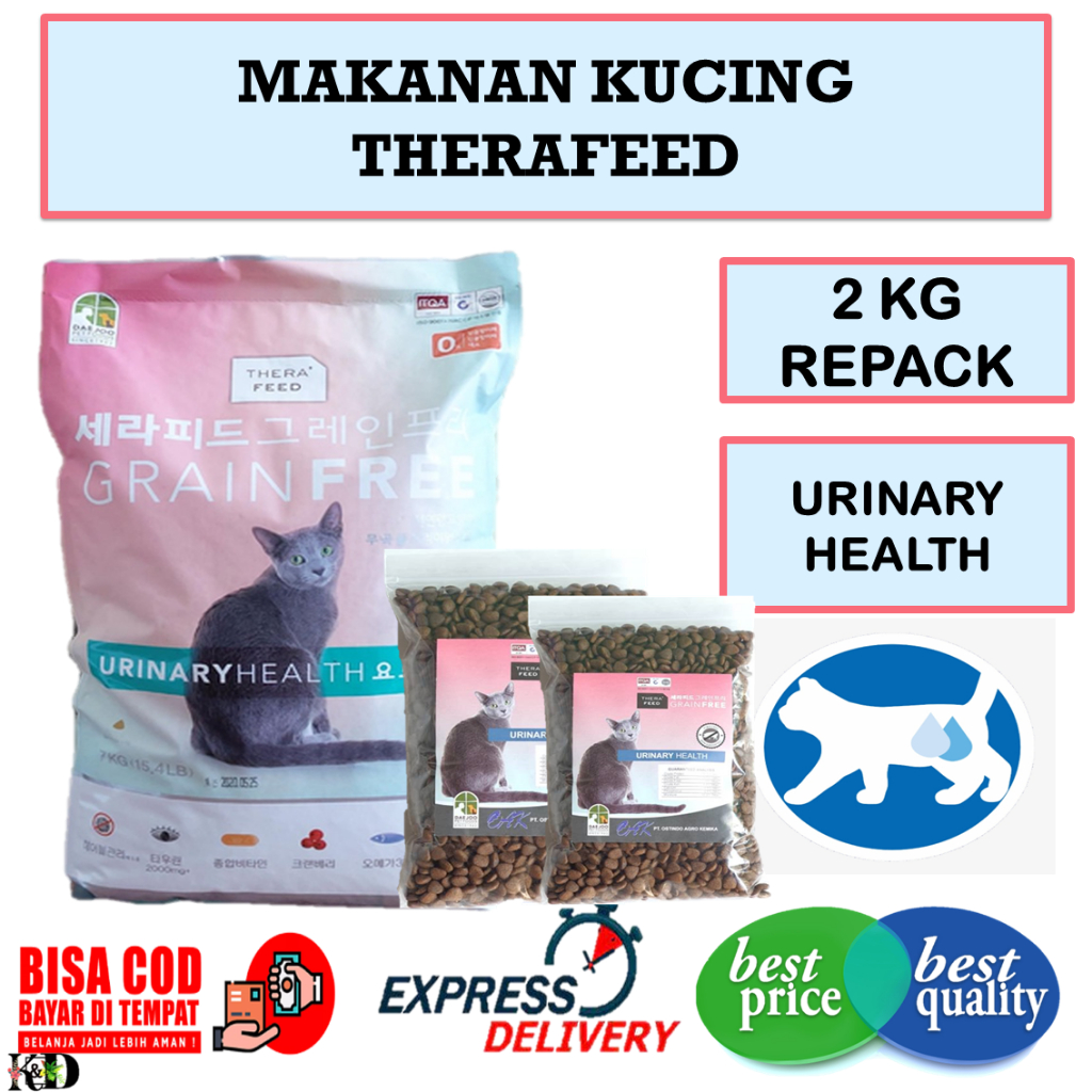 Makanan kucing therafeed urinary 2kg - Therafeed urinary