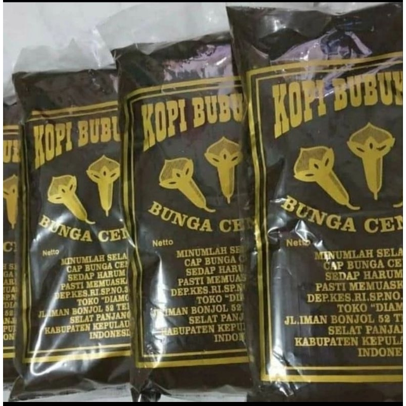 

Kopi Bubuk 250gram cap Bunga Cengkeh 100% asli Selatpanjang
